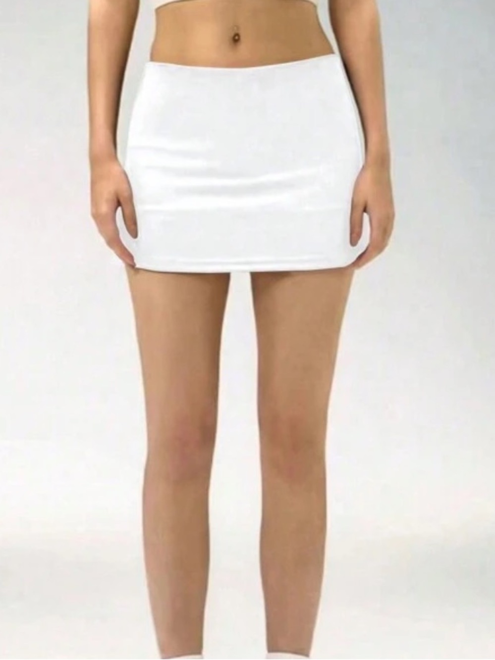 White Mini Skirt - Clean Minimal Style